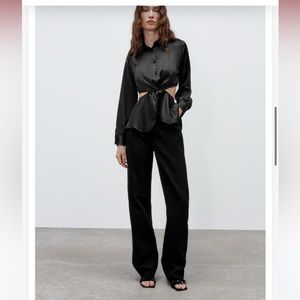 Zara high rise straight leg jeans